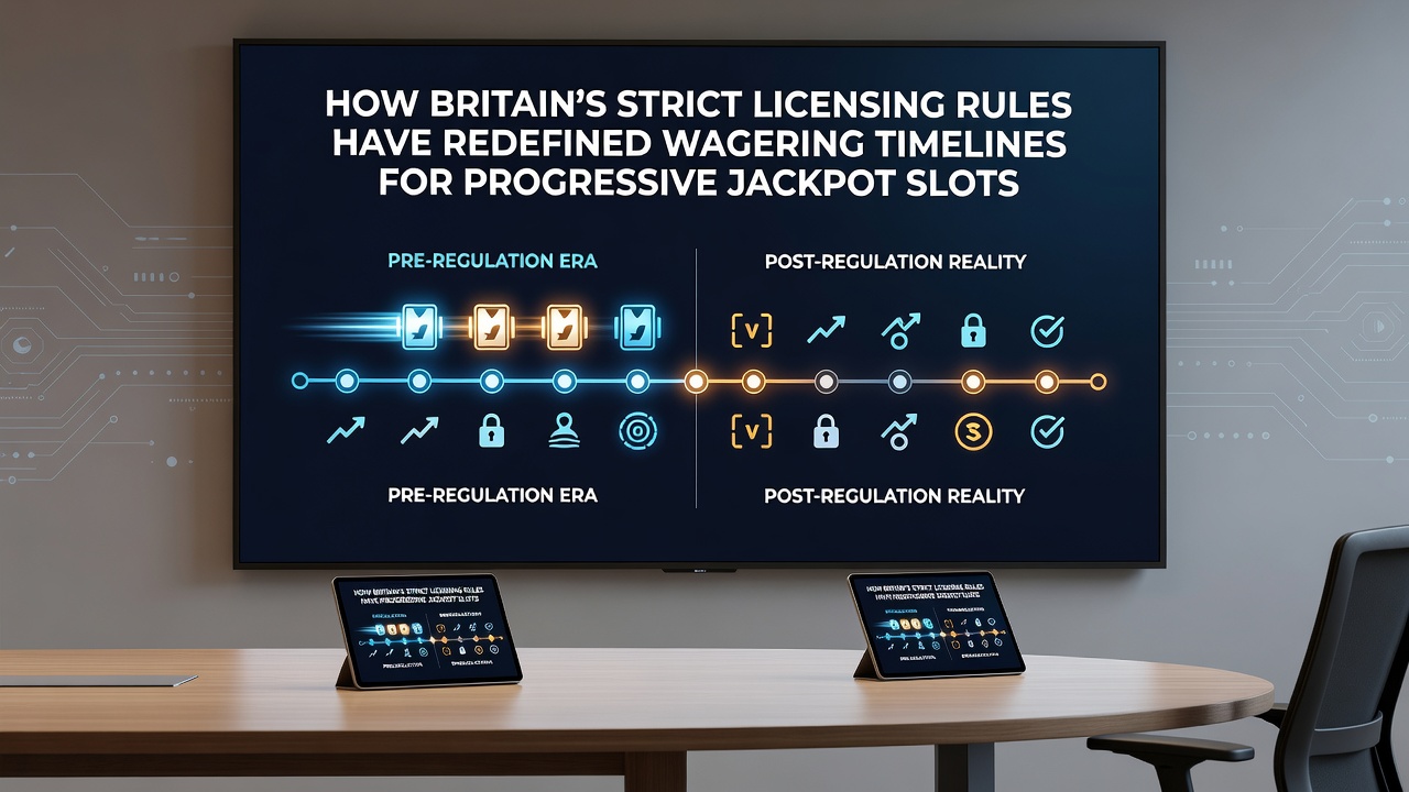 Chart displaying wagering timeline adjustments for progressive slots on mobile devices following licensing updates